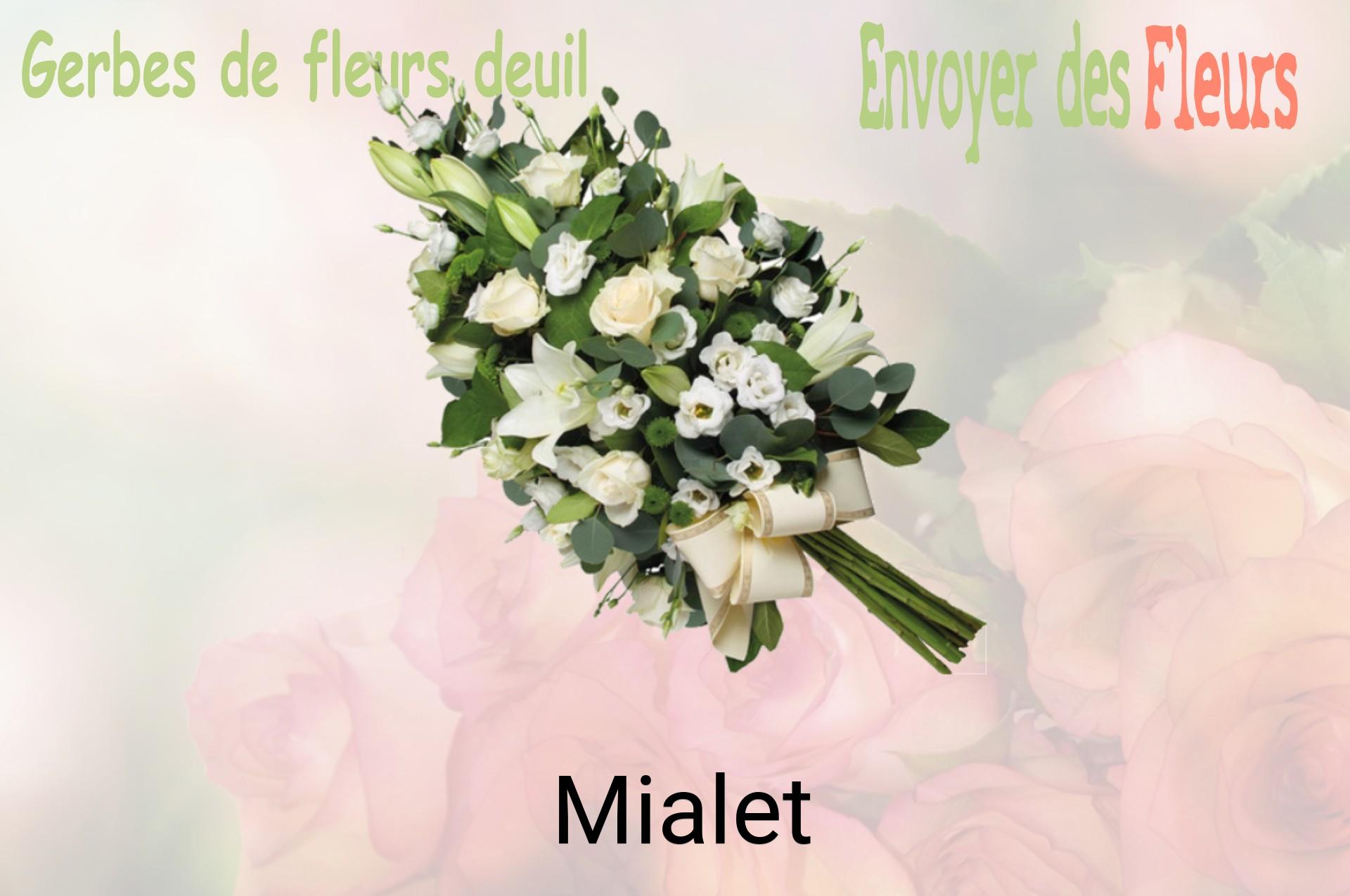 Gerbe de fleurs de deuil livrée à Mialet